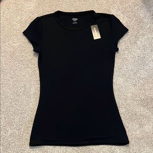 Express Women's Black Fitted Tee XS